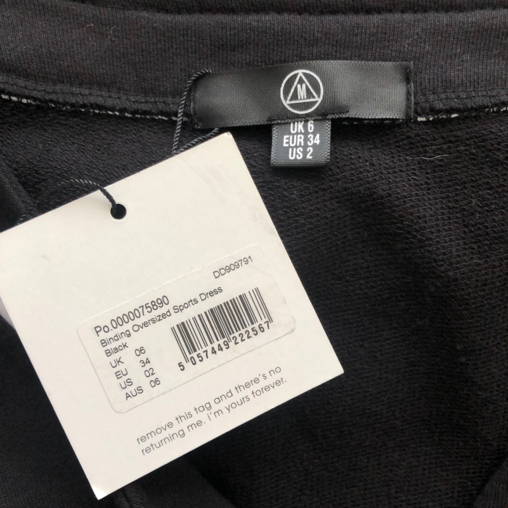 Missguided Binding Oversized Sports Dress Size 2 - Picture 5 of 8